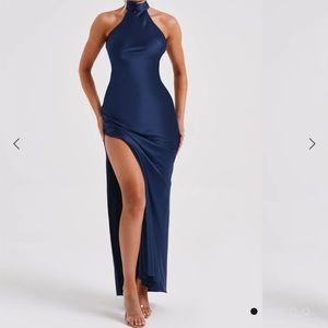 Blue Maxi Dress Slit - Wedding, Ball. Size XS NWT, tried on ONCE.